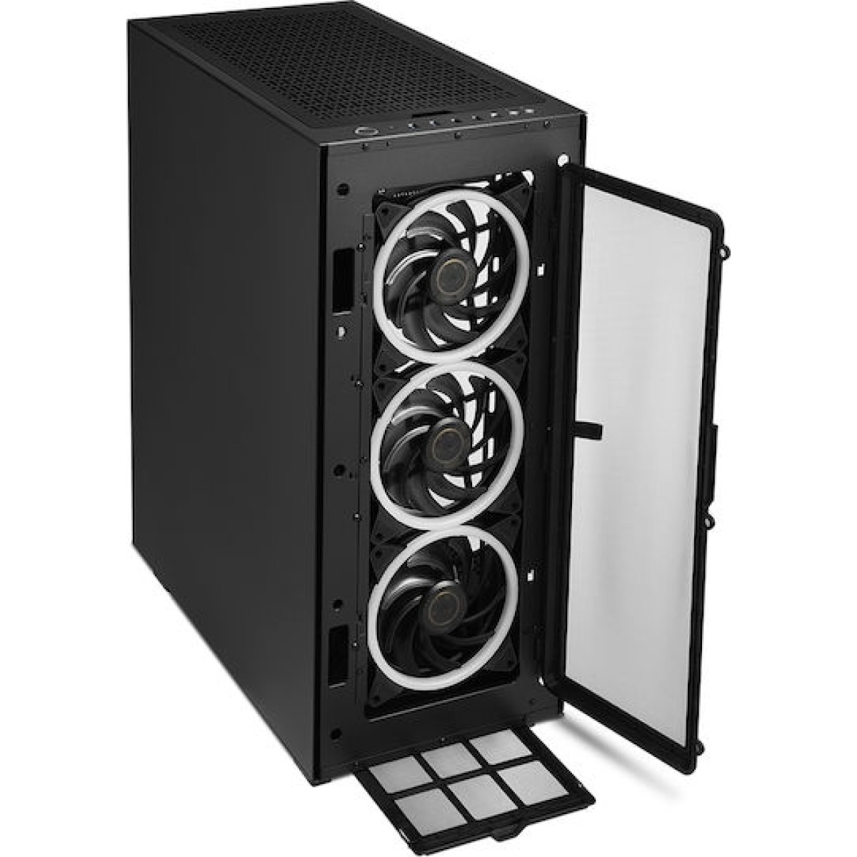 Sharkoon REV300 Gaming Midi Tower Κουτί Υπολογιστή με Πλαϊνό Παράθυρο και RGB Φωτισμό Μαύρο