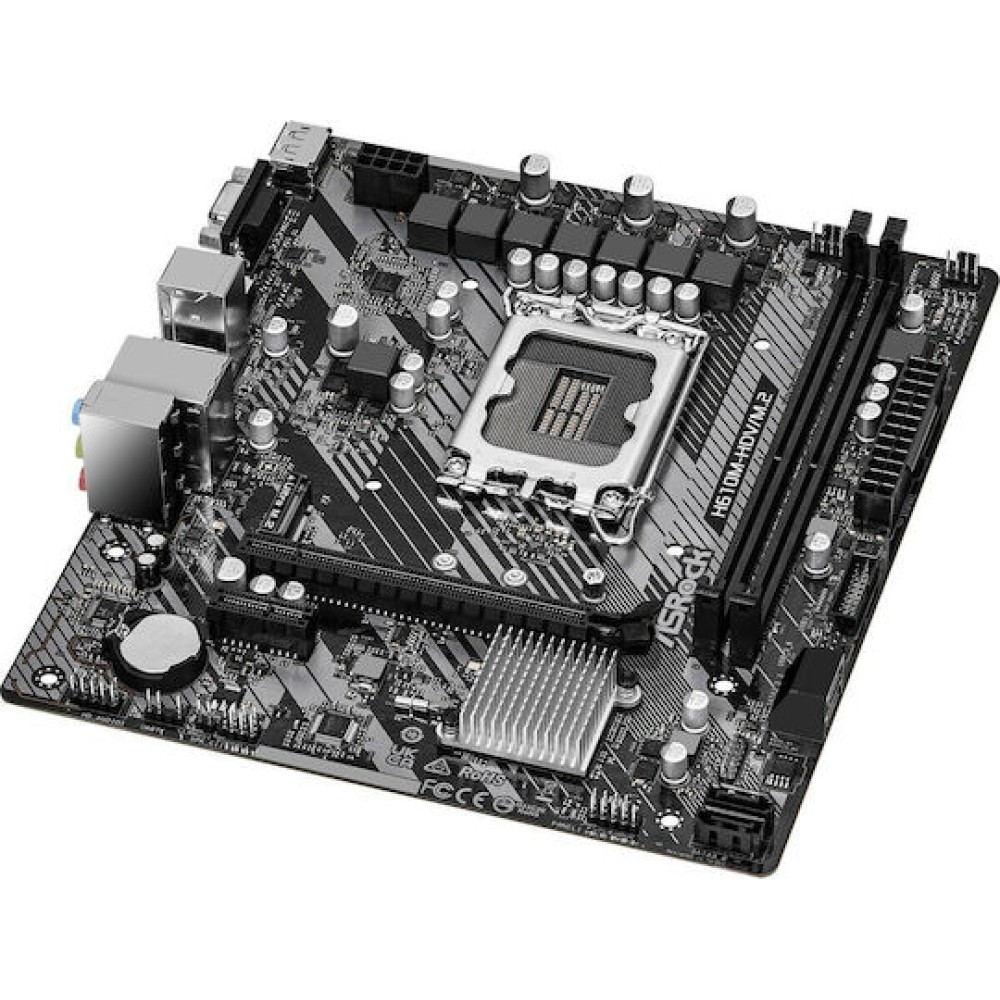 ASRock H610M-HDV/M.2 R2.0 Motherboard Micro ATX με Intel 1700 Socket 90-MXBJH0-A0UAYZ