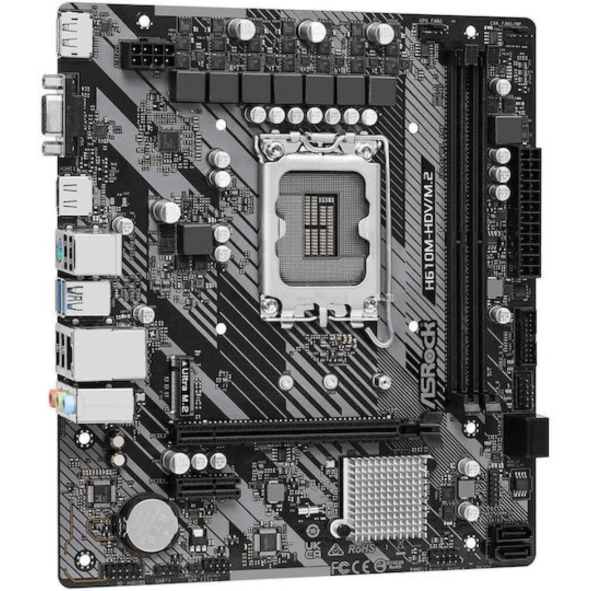 ASRock H610M-HDV/M.2 R2.0 Motherboard Micro ATX με Intel 1700 Socket 90-MXBJH0-A0UAYZ