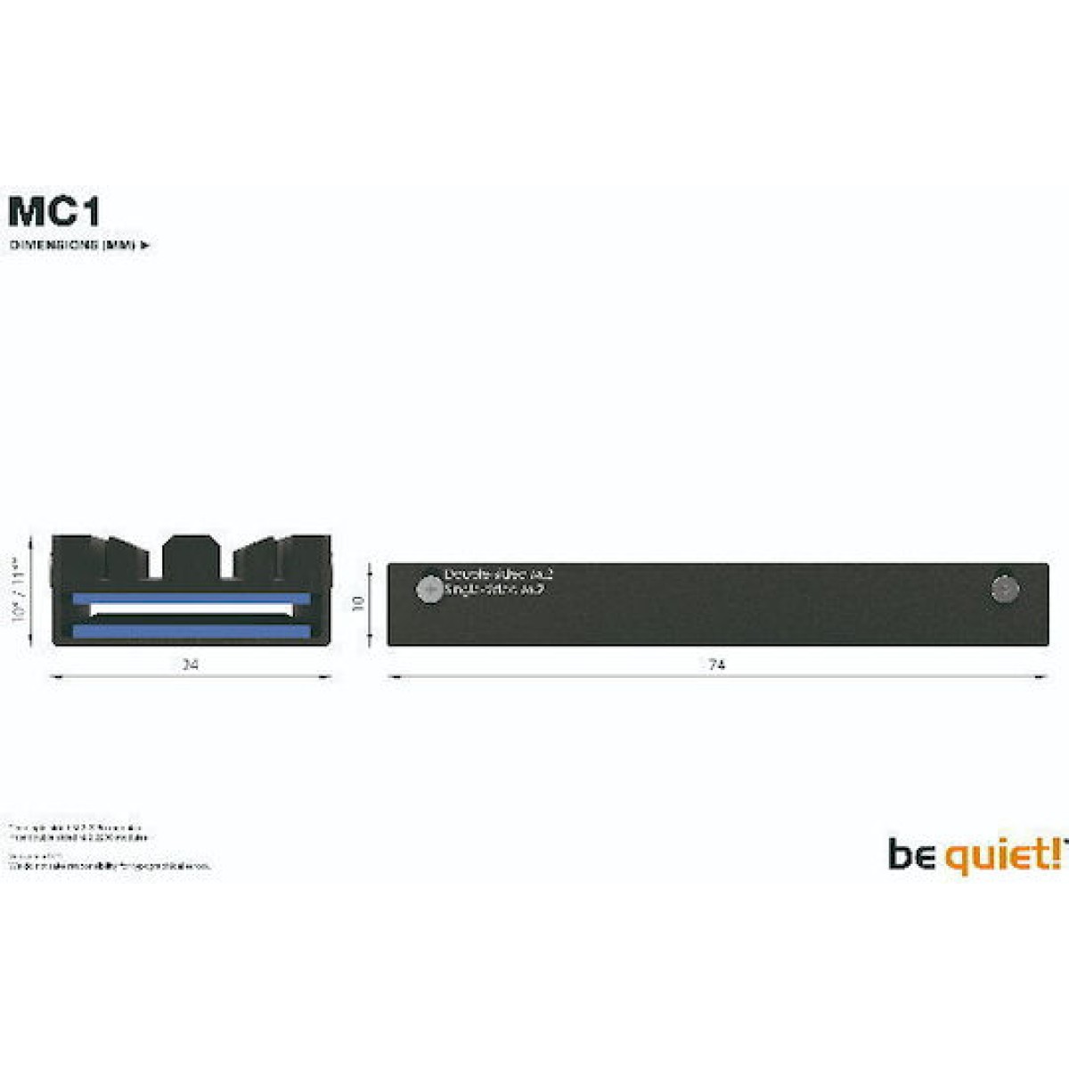 Be Quiet Cooler Mc1 Ψύξη Μ.2 SSD Μαύρο