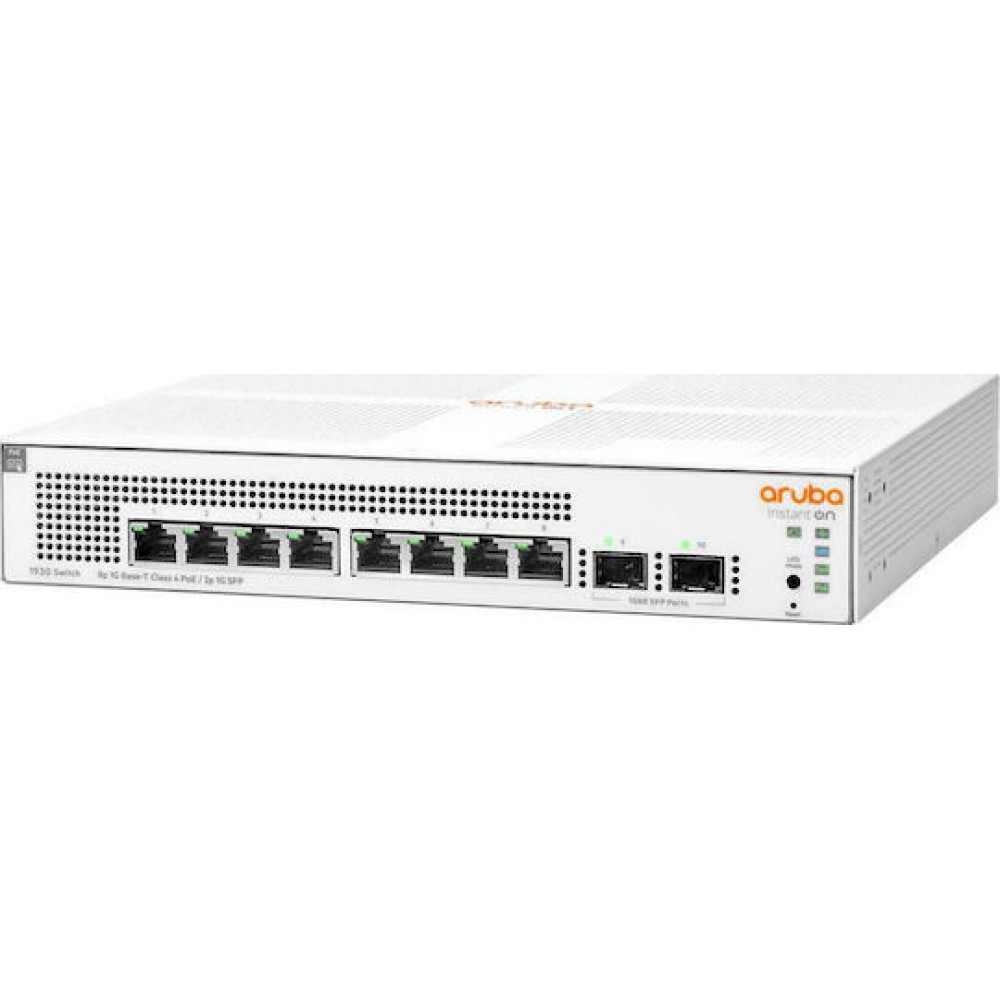 Aruba Instant On 1930 Managed L2 PoE+ Switch με 8 Θύρες Gigabit (1Gbps) Ethernet και 2 SFP Θύρες