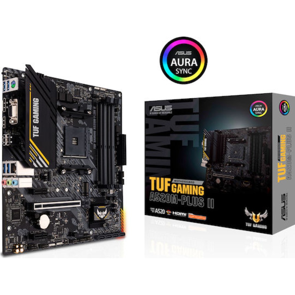 Asus TUF Gaming A520M-Plus II Motherboard Micro ATX με AMD AM4 Socket 90MB17G0-M0EAY0
