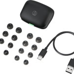 Audio Technica ATH-TWX7 In-ear Bluetooth Handsfree Ακουστικά με Αντοχή στον Ιδρώτα και Θήκη Φόρτισης Μαύρα