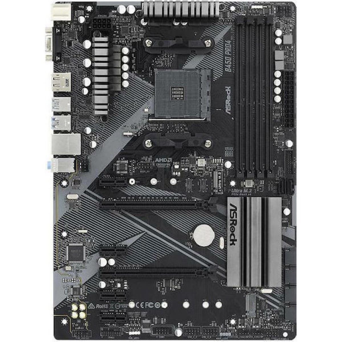 ASRock B450 Pro4 R2.0 Motherboard ATX με AMD AM4 Socket 90-MXBEE0-A0UAYZ