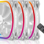 Enermax SquA RGB Case Fan 120mm με Σύνδεση 4-Pin PWM 3τμχ Λευκό
