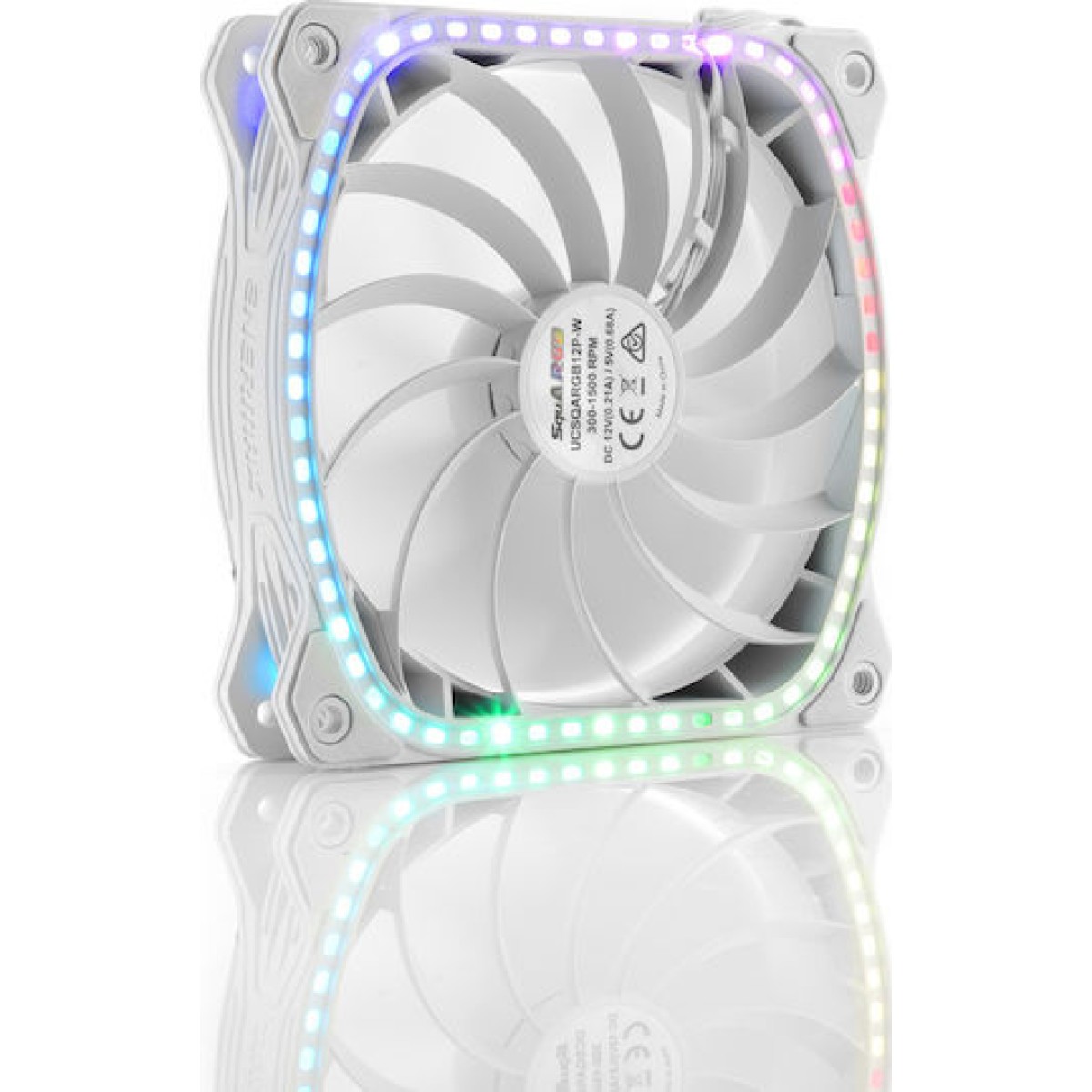 Enermax SquA RGB Case Fan 120mm με Σύνδεση 4-Pin PWM 3τμχ Λευκό