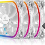 Enermax SquA RGB Case Fan 120mm με Σύνδεση 4-Pin PWM 3τμχ Λευκό