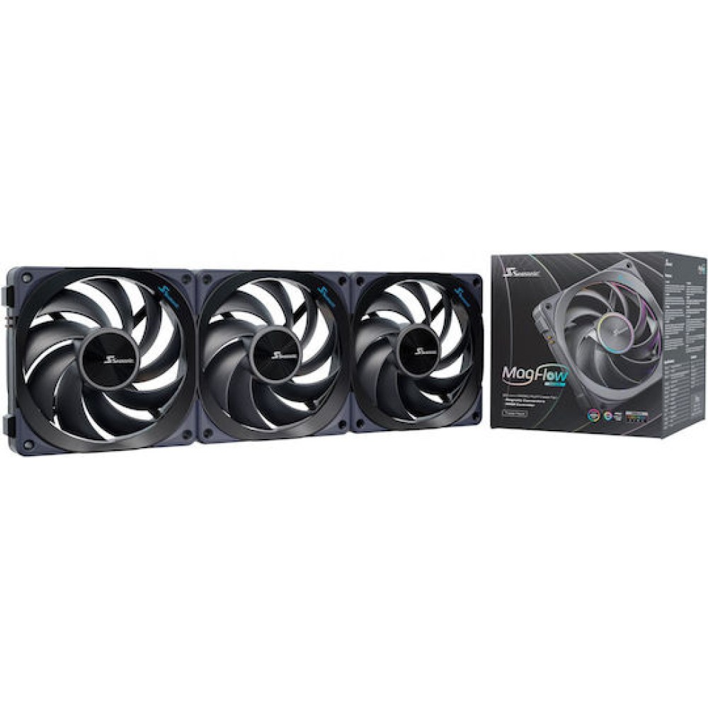Seasonic Magflow 120 Case Fan με ARGB Φωτισμό και Σύνδεση 3-Pin 3τμχ