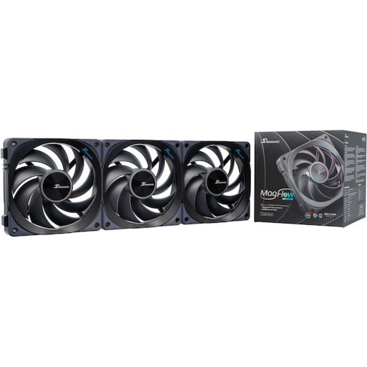 Seasonic Magflow 120 Case Fan με ARGB Φωτισμό και Σύνδεση 3-Pin 3τμχ