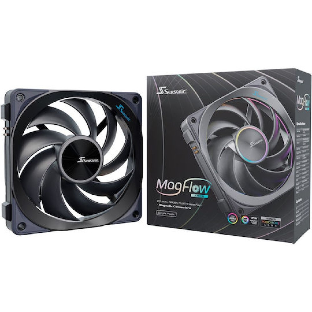 Seasonic Magflow 120 Case Fan με ARGB Φωτισμό και Σύνδεση 3-Pin