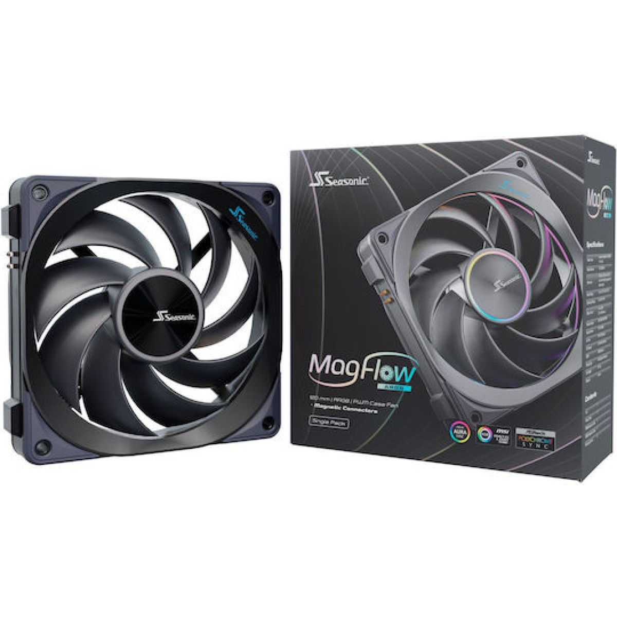 Seasonic Magflow 120 Case Fan με ARGB Φωτισμό και Σύνδεση 3-Pin