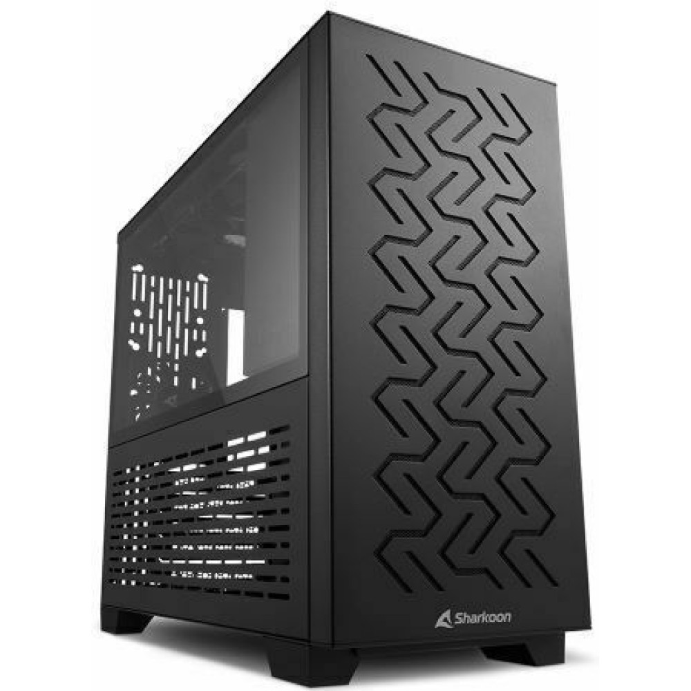 Sharkoon MS-Z1000 Midi Tower Κουτί Υπολογιστή με Πλαϊνό Παράθυρο Μαύρο