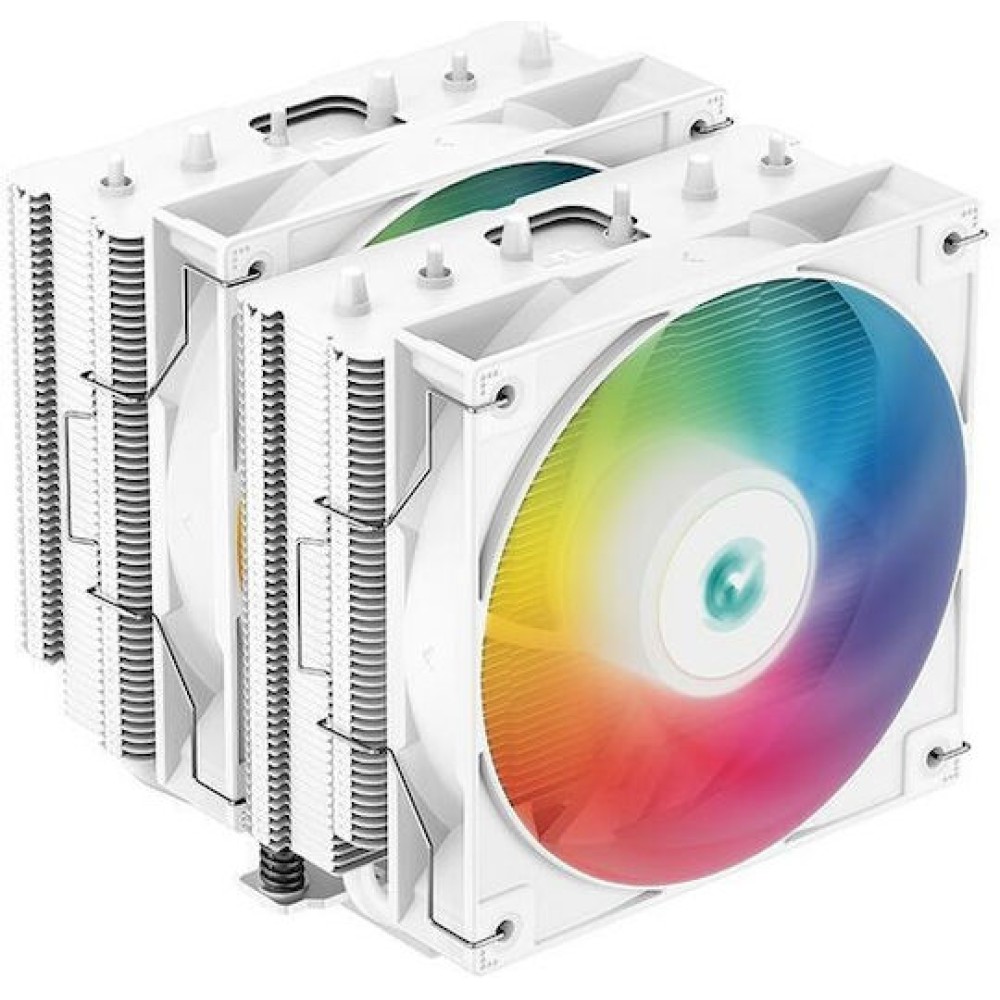 Deepcool AG620 WH ARGB Ψύκτρα Επεξεργαστή Διπλού Ανεμιστήρα για Socket AM4/AM5/1200/115x/1700 Λευκή