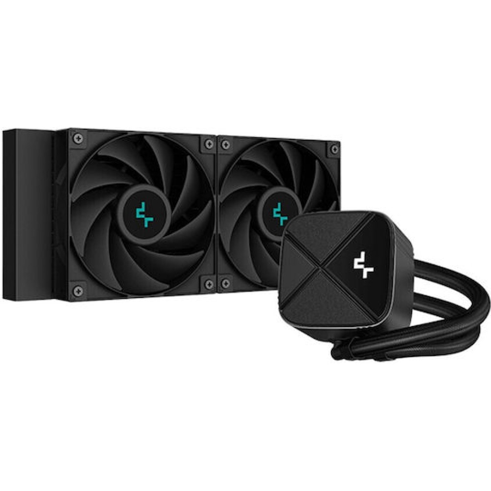 Deepcool LS520S Zero Dark Υδρόψυξη Επεξεργαστή Διπλού Ανεμιστήρα 120mm για Socket AM4/AM5/1700/1200/115x