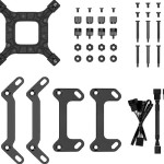 Deepcool LS520S Zero Dark Υδρόψυξη Επεξεργαστή Διπλού Ανεμιστήρα 120mm για Socket AM4/AM5/1700/1200/115x