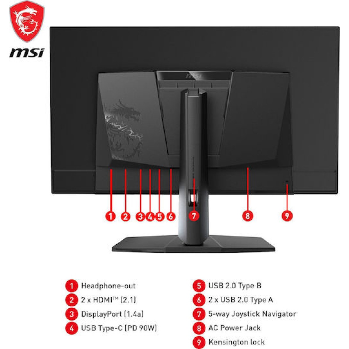 MSI MPG 321URXDE QD-OLED HDR Monitor 31.5