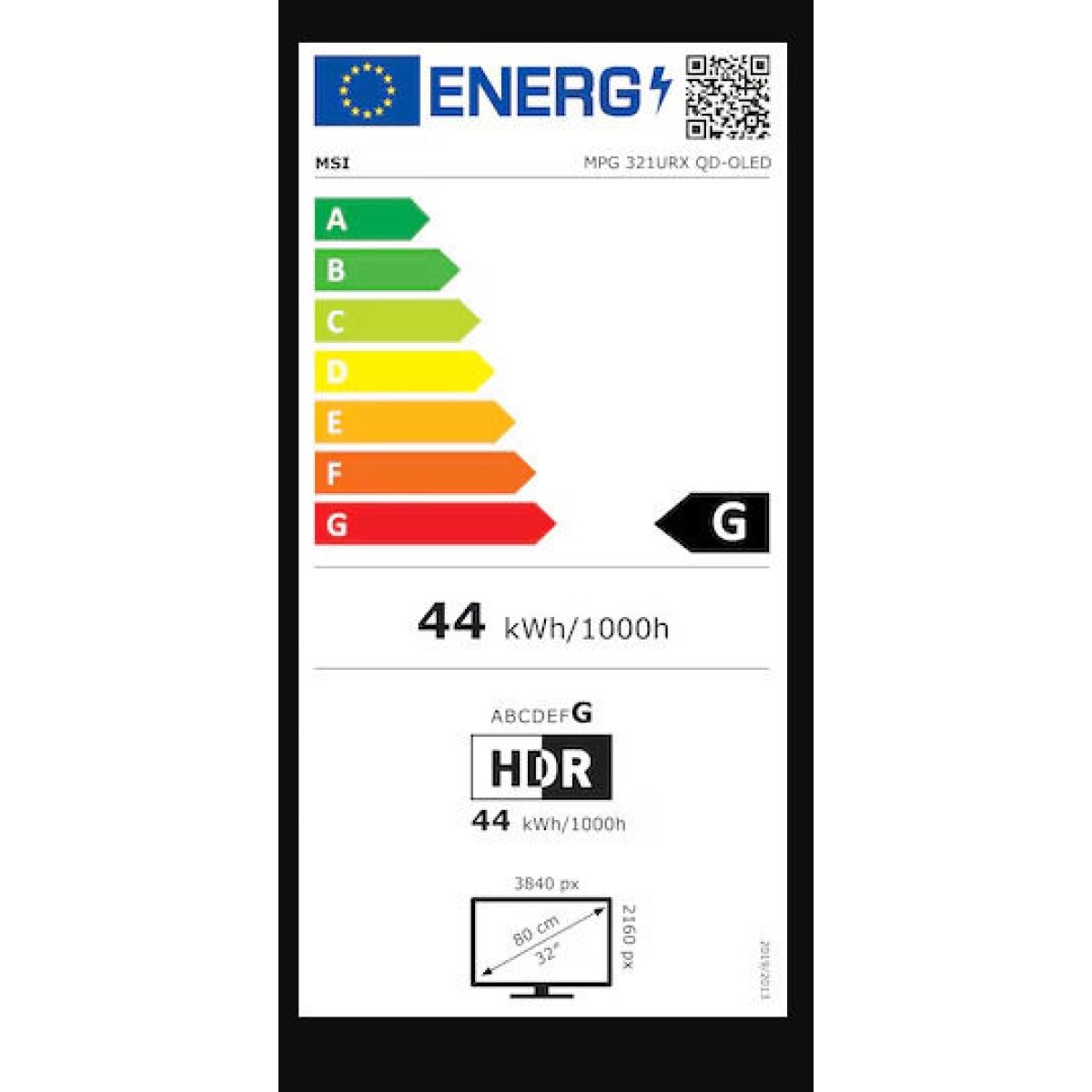 MSI MPG 321URXDE QD-OLED HDR Monitor 31.5