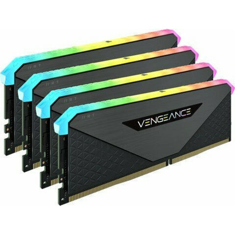 Corsair Vengeance RGB RT DDR4 32GB RAM με 4x8GB Modules και Ταχύτητα 3600 για Desktop