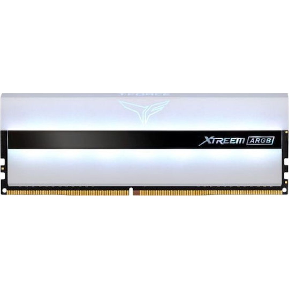 TeamGroup T-Force Xtreem ARGB White DDR4 16GB RAM με 2x8GB Modules και Ταχύτητα 3200 για Desktop