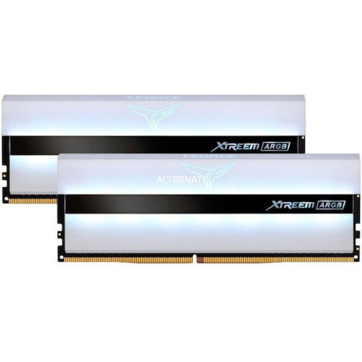 TeamGroup T-Force Xtreem ARGB White DDR4 16GB RAM με 2x8GB Modules και Ταχύτητα 3200 για Desktop