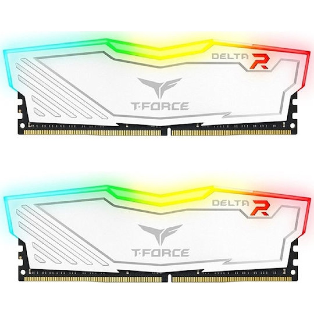 TeamGroup Delta RGB DDR4 16GB RAM με 2x8GB Modules και Ταχύτητα 3600 για Desktop