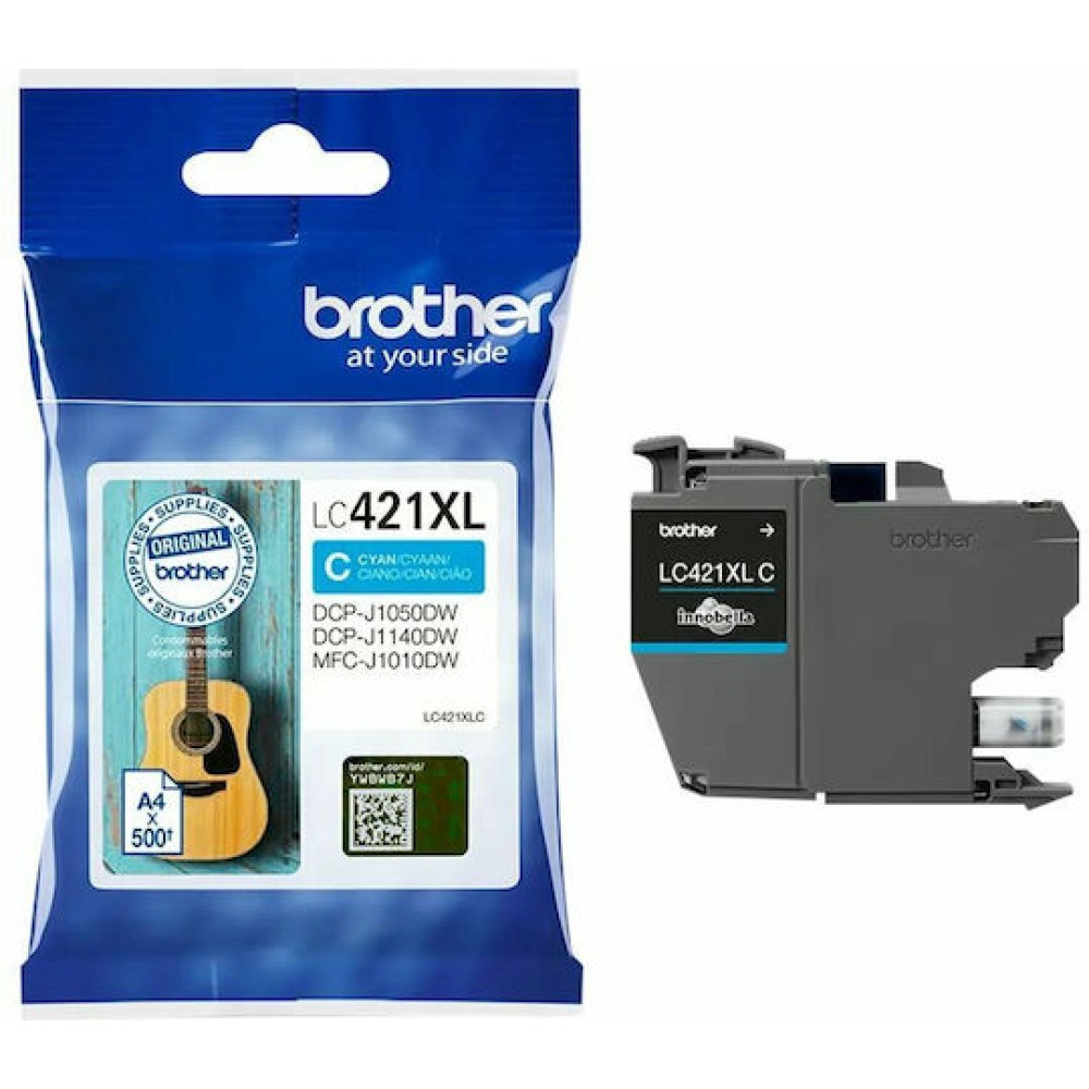 Brother LC421XL Γνήσιο Μελάνι Εκτυπωτή InkJet Κυανό (LC-421XLC)