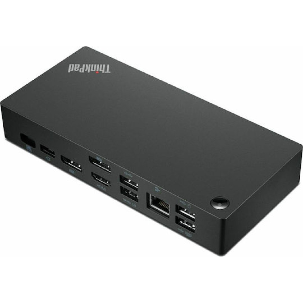 Lenovo ThinkPad Universal 90W USB-C Docking Station με HDMI/DisplayPort 4K PD Ethernet και συνδεση 3 Οθονών Μαύρο