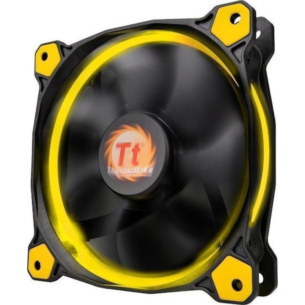 Thermaltake Riing 14 LED Yellow Case Fan 140mm με Κίτρινο Φωτισμό και Σύνδεση 3-Pin
