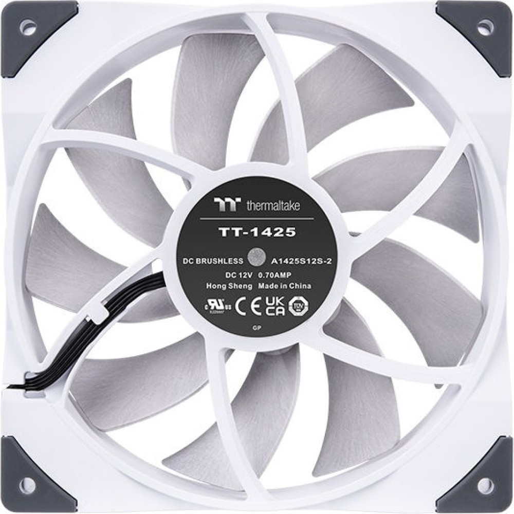 Thermaltake Toughfan 14 White High Static Pressure Radiator Case Fan 140mm με Σύνδεση 4-Pin PWM Λευκό