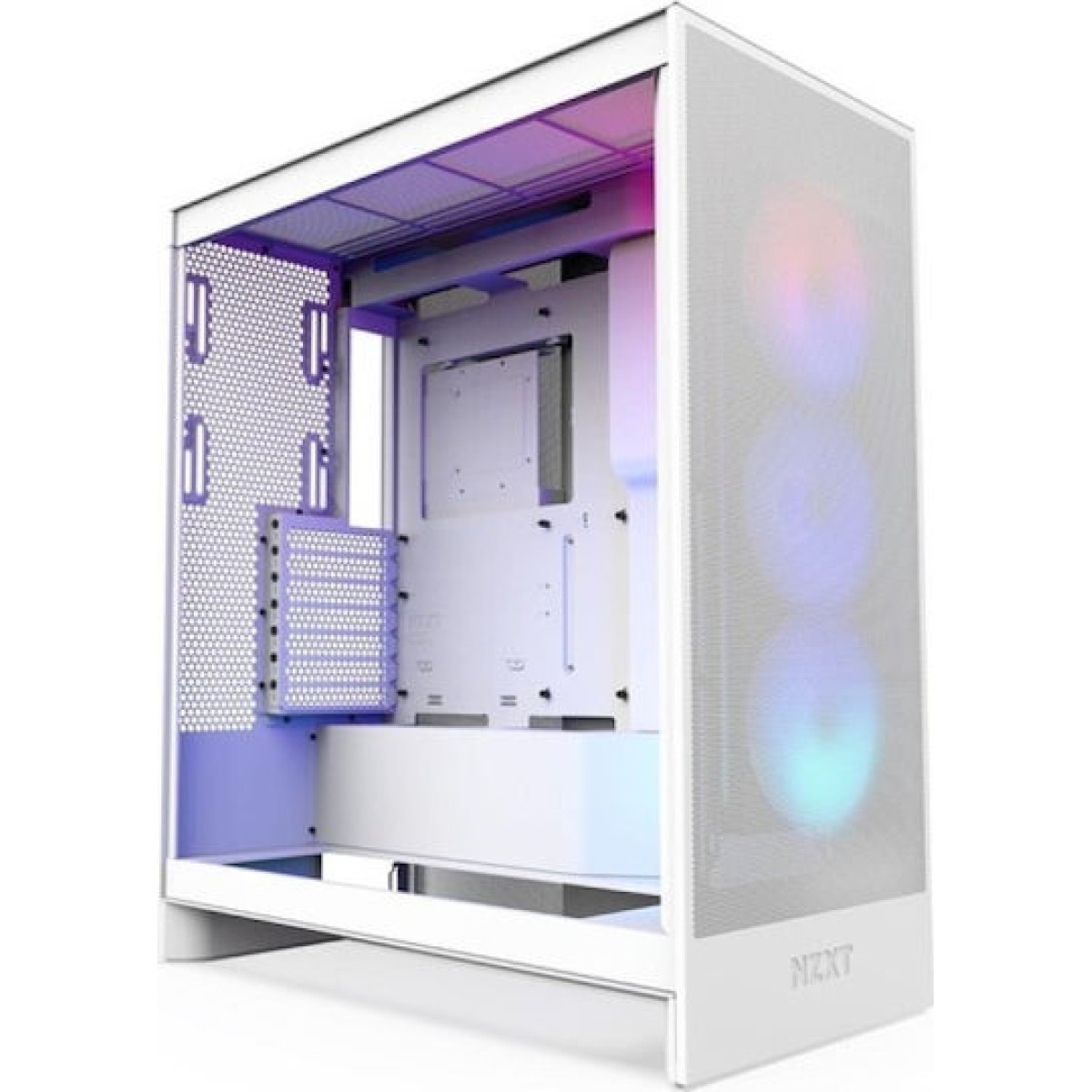 NZXT H7 Flow RGB Gaming Midi Tower Κουτί Υπολογιστή με Πλαϊνό Παράθυρο Λευκό