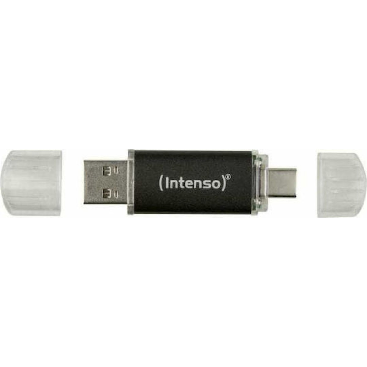 Intenso Twist Line 64GB USB 2.0 Stick με σύνδεση USB-A & USB-C Μαύρο