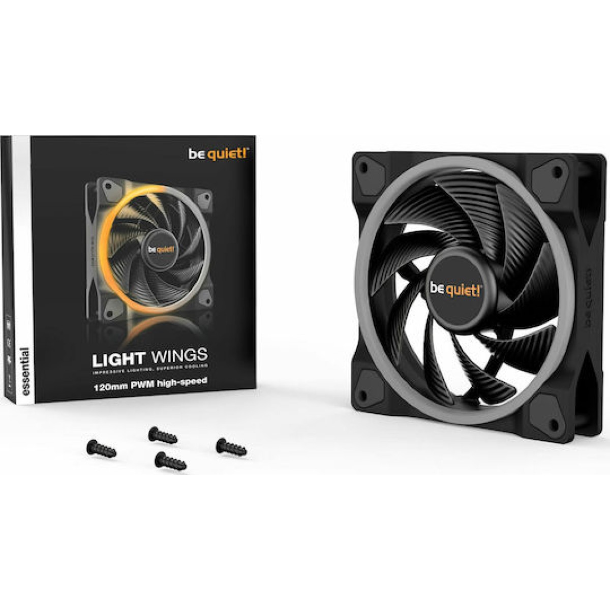 Be Quiet Light Wings High Speed Case Fan 120mm με ARGB Φωτισμό και Σύνδεση 4-Pin PWM