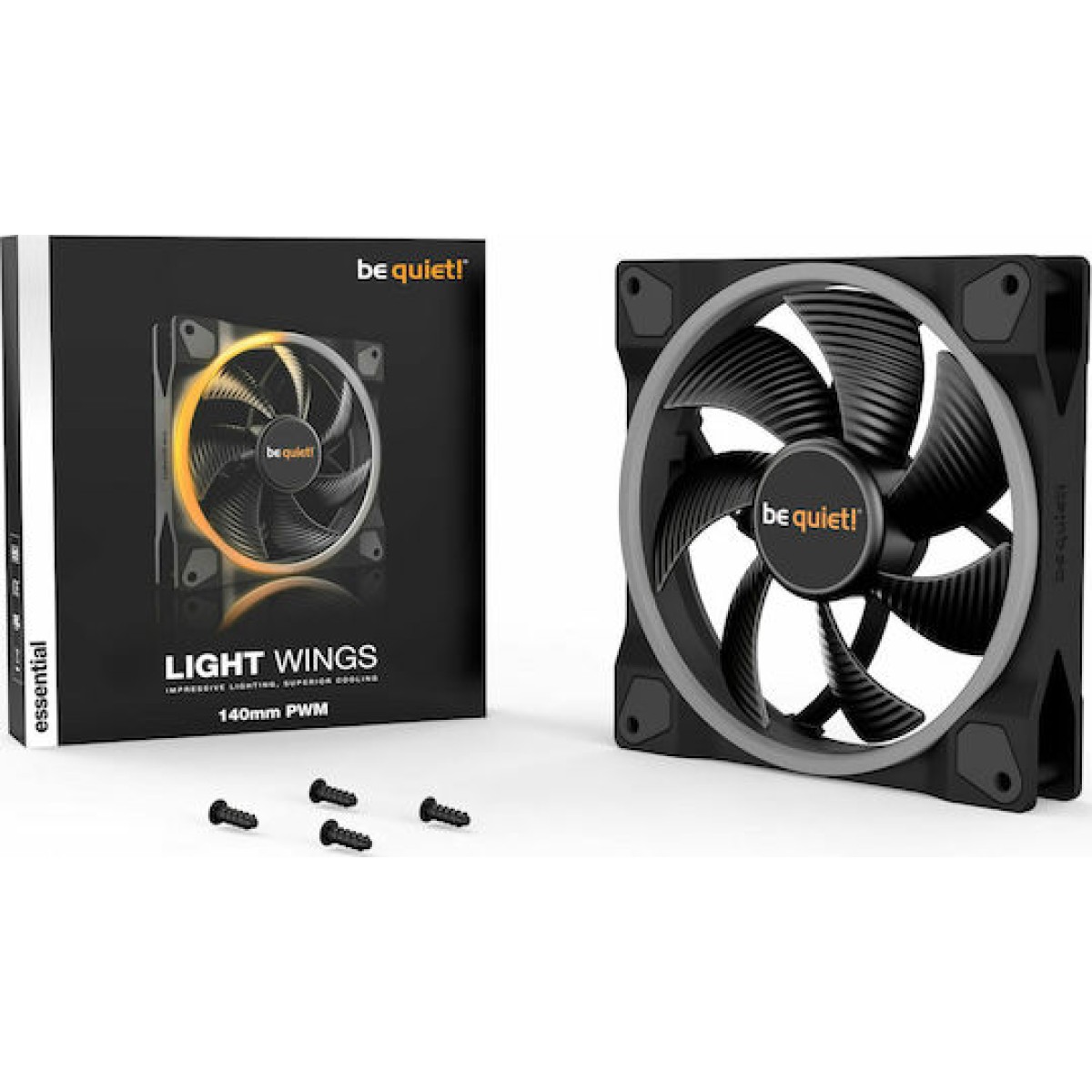 Be Quiet Light Wings Case Fan 140mm με ARGB Φωτισμό και Σύνδεση 4-Pin PWM