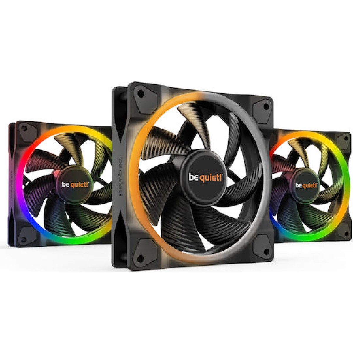 Be Quiet Light Wings Case Fan 120mm με ARGB Φωτισμό και Σύνδεση 4-Pin PWM 3τμχ