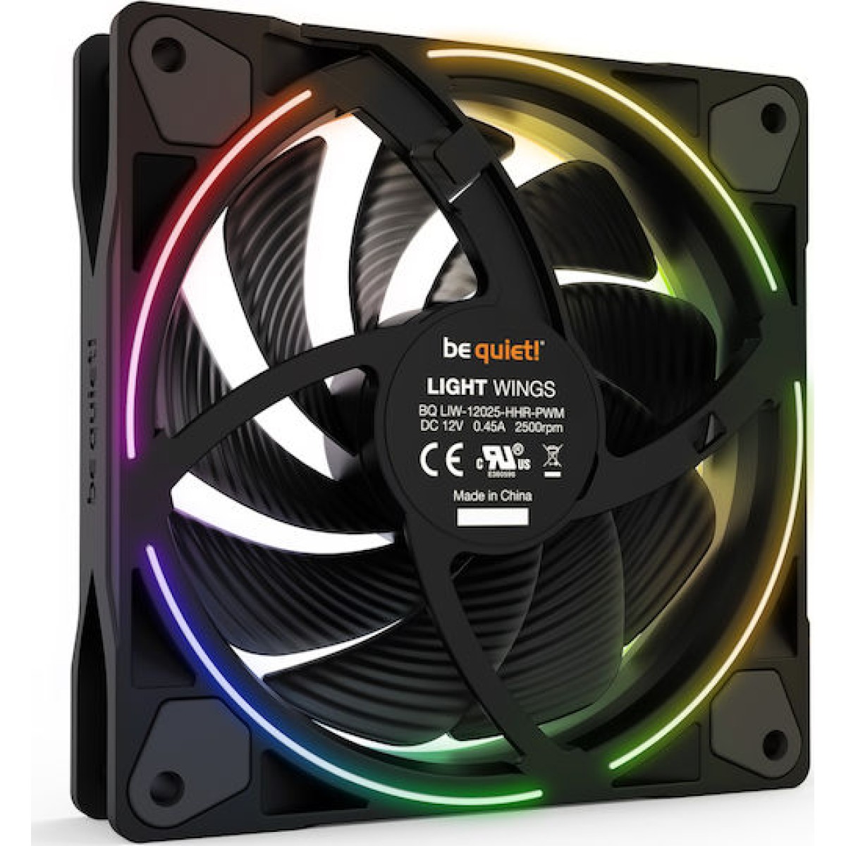 Be Quiet Light Wings High Speed Case Fan 120mm με ARGB Φωτισμό και Σύνδεση 4-Pin PWM 3τμχ