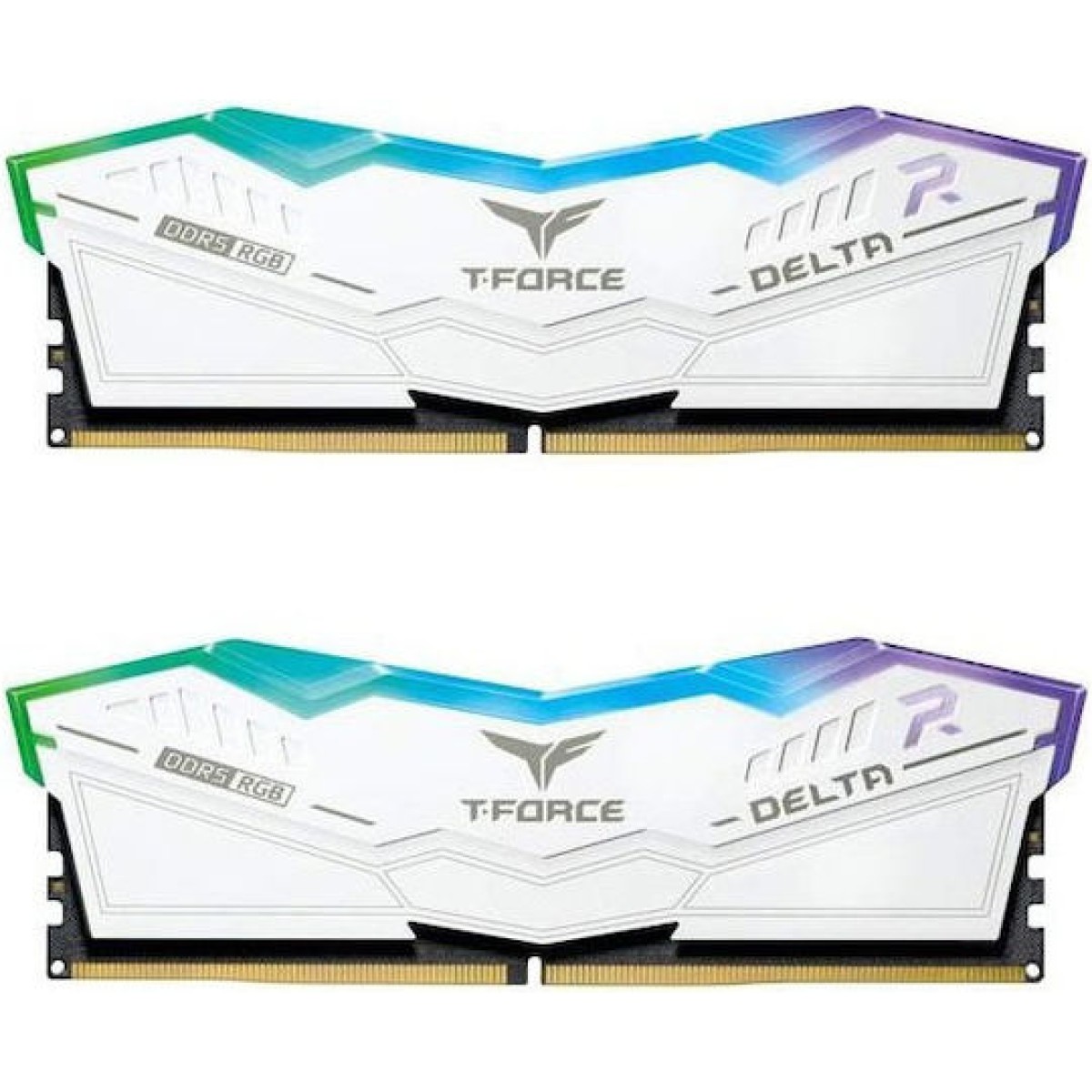 TeamGroup Delta RGB White DDR5 με Module 1x32GB και Ταχύτητα 6400 για Desktop