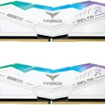 TeamGroup Delta RGB White DDR5 με Module 1x32GB και Ταχύτητα 6400 για Desktop