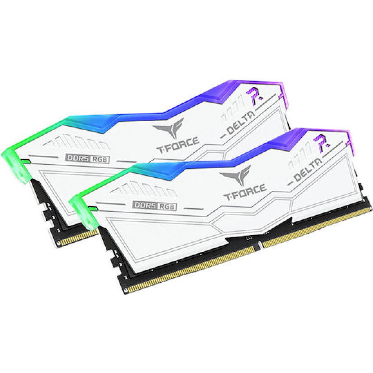 TeamGroup Delta RGB White DDR5 με Module 1x32GB και Ταχύτητα 6400 για Desktop