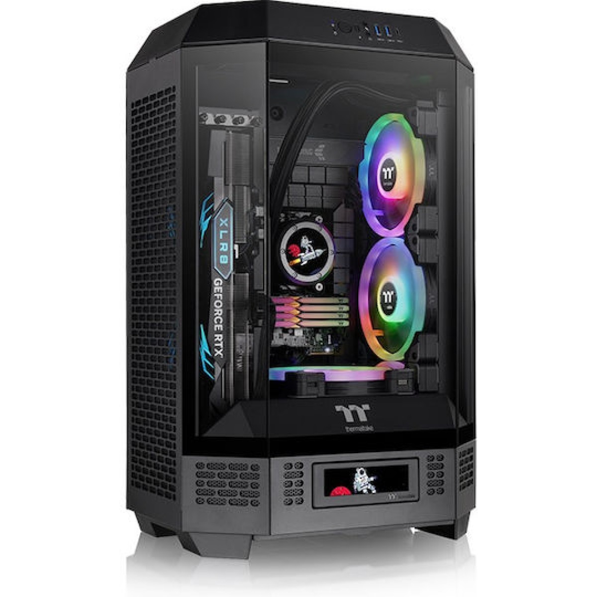 Thermaltake The Tower 300 Micro Tower Κουτί Υπολογιστή με Πλαϊνό Παράθυρο και RGB Φωτισμό Μαύρο