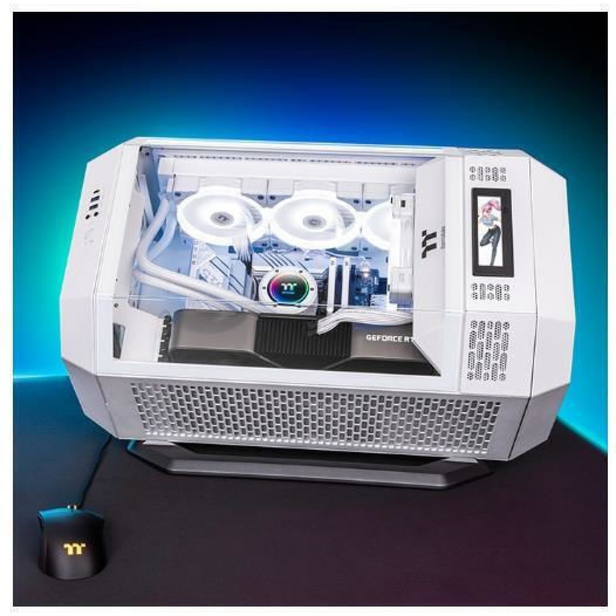 Thermaltake The Tower 300 Micro Tower Κουτί Υπολογιστή με Πλαϊνό Παράθυρο και RGB Φωτισμό Λευκό