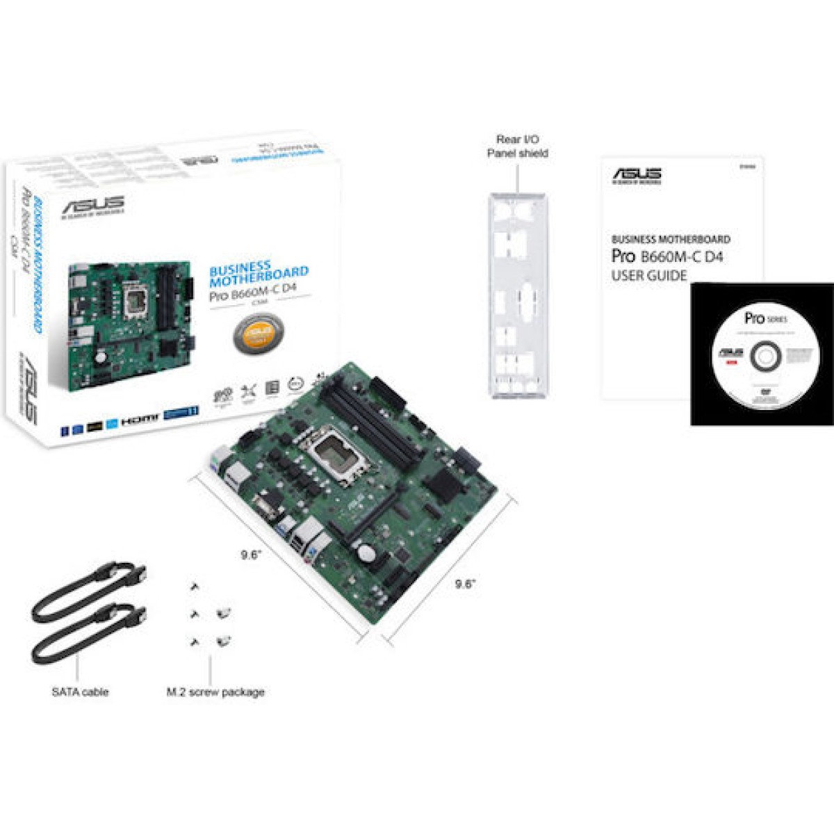 Asus Pro B660M-C D4-CSM Motherboard Micro ATX με Intel 1700 Socket