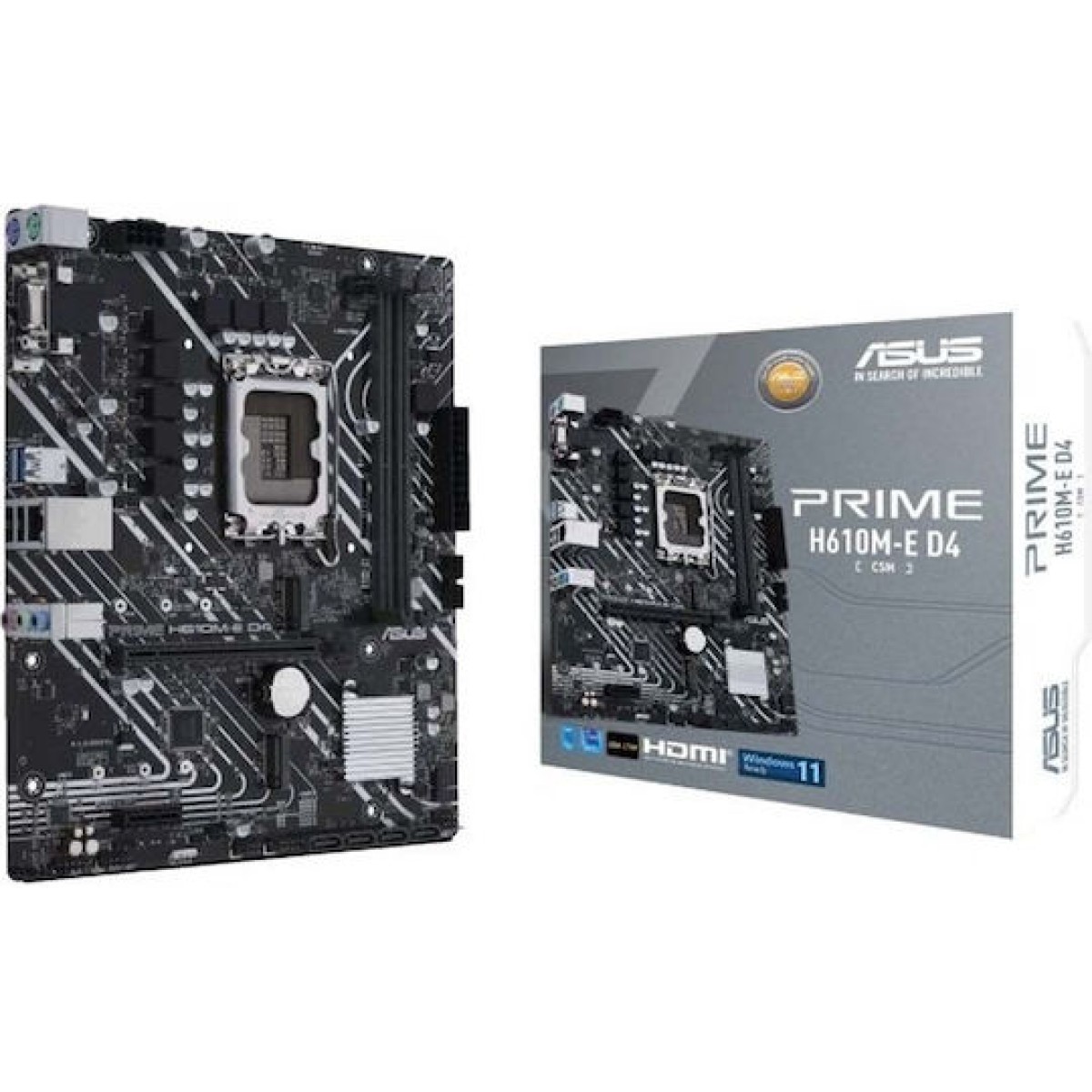 Asus Prime H610M-A D4-CSM Motherboard Micro ATX με Intel 1700 Socket 90MB19P0-M0EAYC