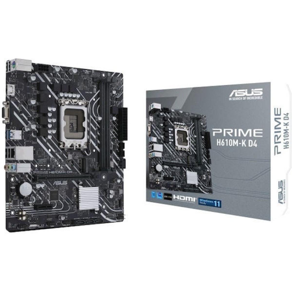 Asus Prime H610M-K D4 Motherboard Micro ATX με Intel 1700 Socket 90MB1A10-M0EAY0