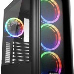 Sharkoon TK5M Gaming Midi Tower Κουτί Υπολογιστή με Πλαϊνό Παράθυρο και RGB Φωτισμό Μαύρο