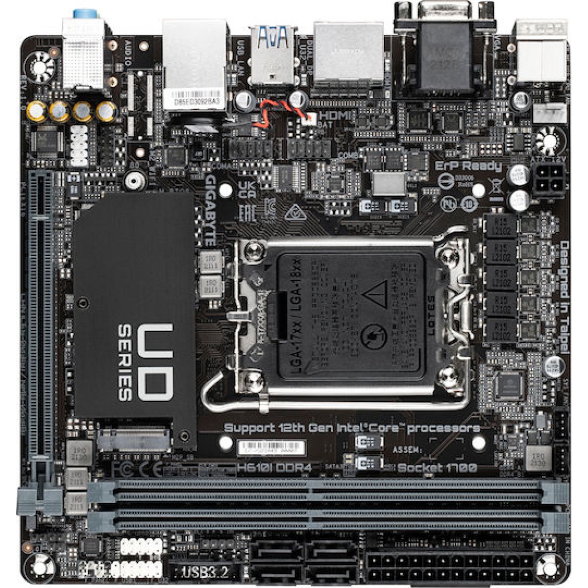Gigabyte H610I DDR4 rev. 1.0 Motherboard Mini ITX με Intel 1700 Socket
