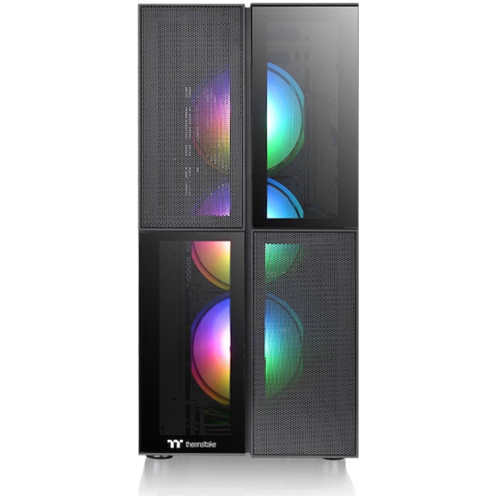Thermaltake Versa T26 TG Gaming Midi Tower Κουτί Υπολογιστή με Πλαϊνό Παράθυρο και RGB Φωτισμό Μαύρο
