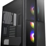 Thermaltake Versa T26 TG Gaming Midi Tower Κουτί Υπολογιστή με Πλαϊνό Παράθυρο και RGB Φωτισμό Μαύρο