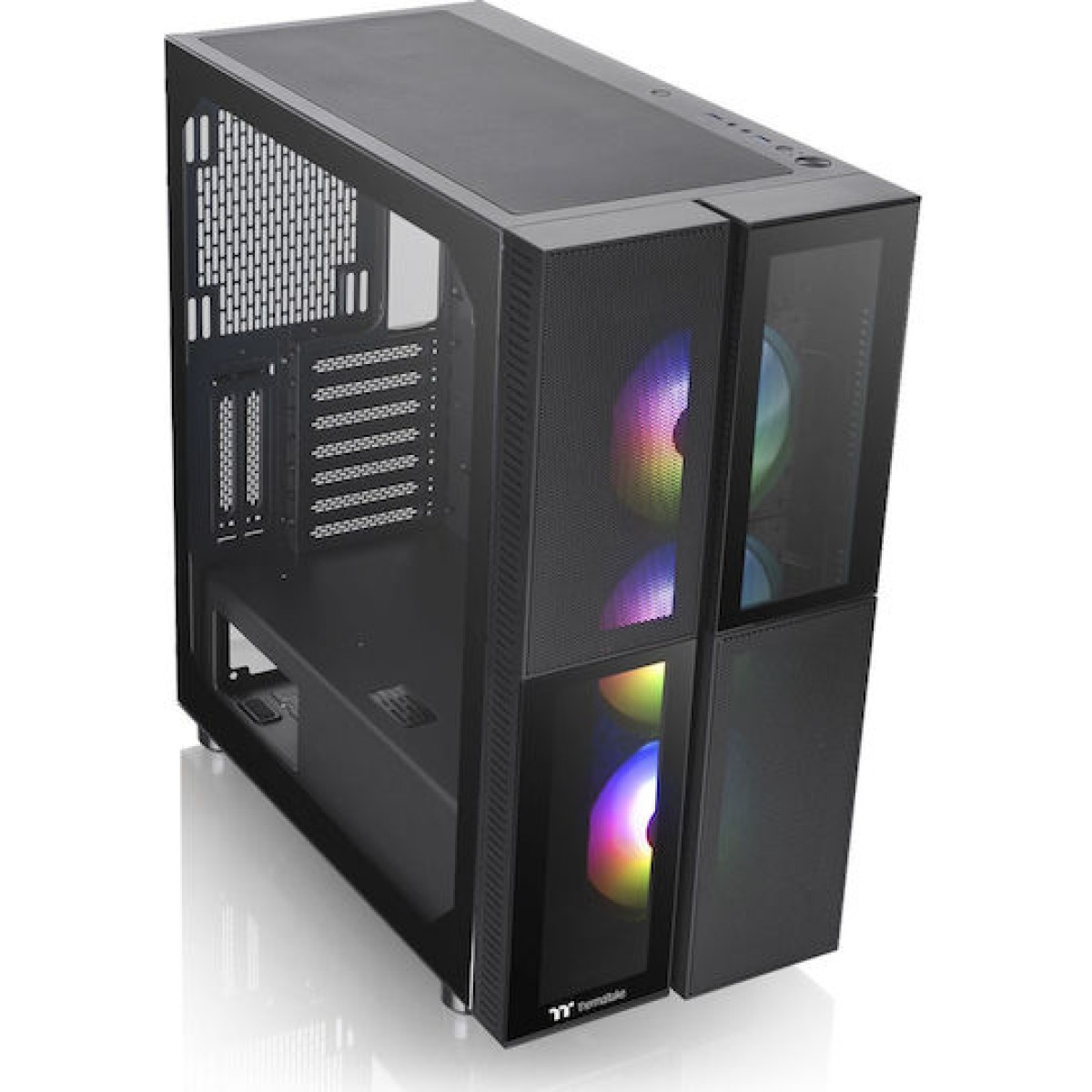 Thermaltake Versa T26 TG Gaming Midi Tower Κουτί Υπολογιστή με Πλαϊνό Παράθυρο και RGB Φωτισμό Μαύρο