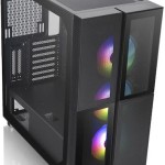 Thermaltake Versa T26 TG Gaming Midi Tower Κουτί Υπολογιστή με Πλαϊνό Παράθυρο και RGB Φωτισμό Μαύρο