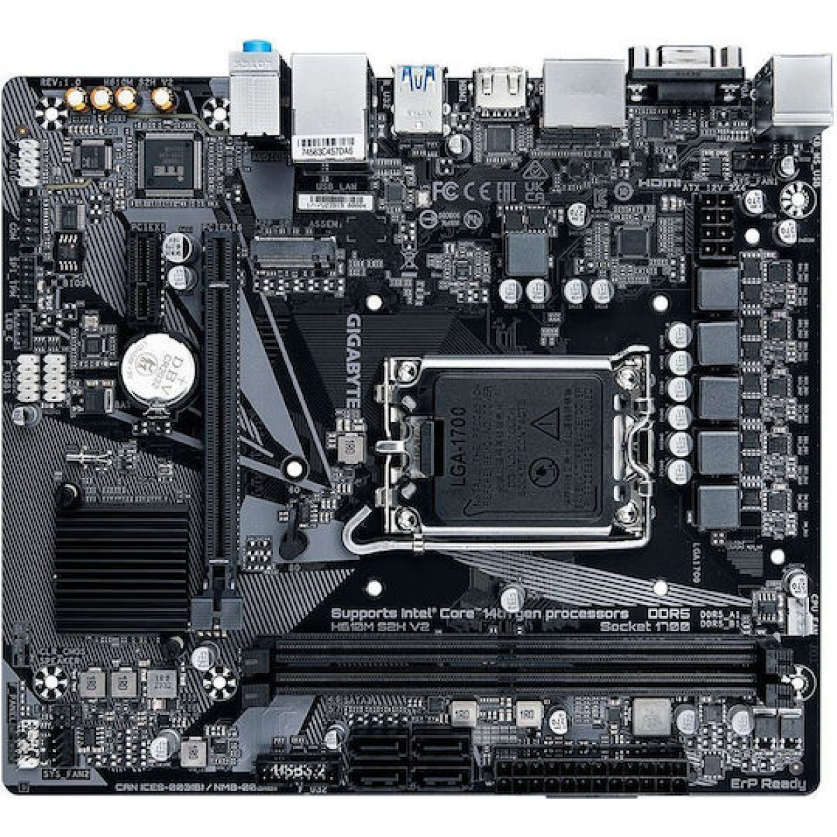 Gigabyte H610M S2H V2 rev. 1.0 Motherboard Micro ATX με Intel 1700 Socket